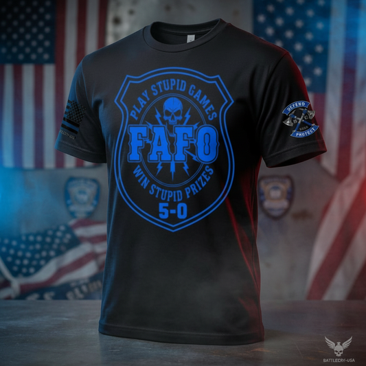 FAFO BACK THE BLUE UNISEX NEXT LEVEL